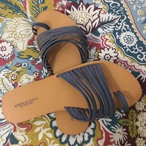 Slate Gray Strappy Sandals